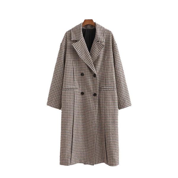 women's wool & blends nice vintage woman oversized houndstooth long thick coats winter vogue ladies loose plaid jacket female chic warm, Black
women's wool & blends nice vintage woman oversized houndstooth long thick coats winter vogue ladies loose plaid jacket female chic warm, Black