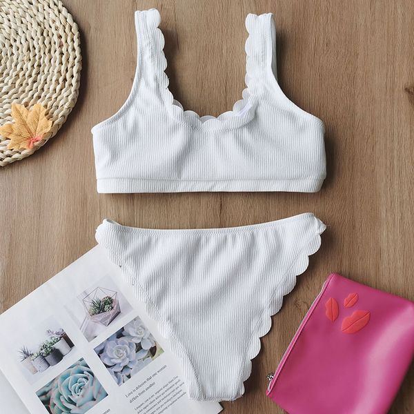 2021ingaga push up bikinis 2021 swimsuits black swimwear women scalloped bathing suit women solid ribbed biquini bikini set bathers, White;black
2021ingaga push up bikinis 2021 swimsuits black swimwear women scalloped bathing suit women solid ribbed biquini bikini set bathers, White;black