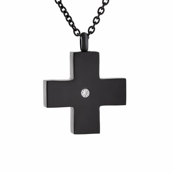 pendant necklaces cmj9846 never fade stainless steel colar black cross cremation pendants for ashes memorial jewelry with crystal inlay, Silver
pendant necklaces cmj9846 never fade stainless steel colar black cross cremation pendants for ashes memorial jewelry with crystal inlay, Silver