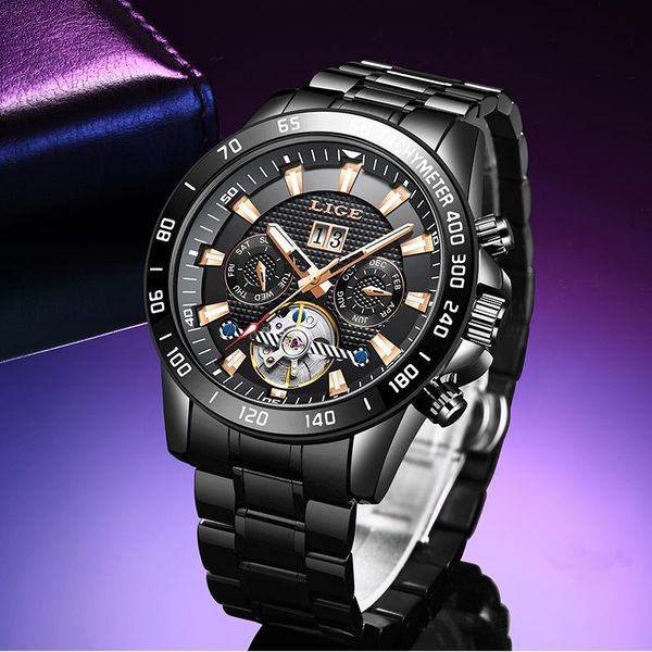 wristwatches 2021 lige men's watch automatic mechanical tourbillon sport clock stainless steel sports waterproof, Slivery;brown
wristwatches 2021 lige men's watch automatic mechanical tourbillon sport clock stainless steel sports waterproof, Slivery;brown