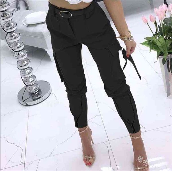 womens cargo pants solid color high waist skinny pants with pockets spring autumn ladies casual pencil trousers, Black;white
womens cargo pants solid color high waist skinny pants with pockets spring autumn ladies casual pencil trousers, Black;white