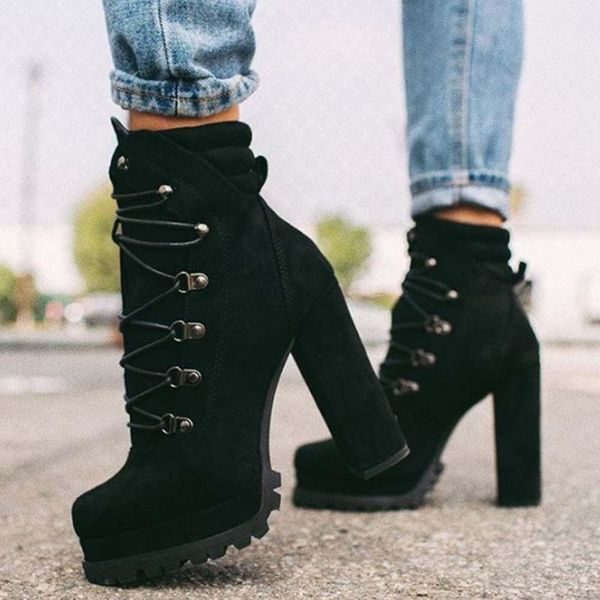 boots brand big size 43 customize booties platform high heels shoelaces party ankle boot women shoes female, Black
boots brand big size 43 customize booties platform high heels shoelaces party ankle boot women shoes female, Black