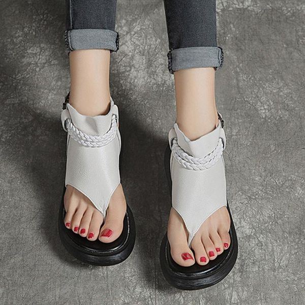 summer women's sandals med heels comfort soft rubber bottom genuine leather leisure retro handmade flat with shoes for women 19, Black
summer women's sandals med heels comfort soft rubber bottom genuine leather leisure retro handmade flat with shoes for women 19, Black