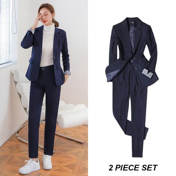 women's two piece pants women blazer and guard pieces autumn winter 2021 england single breasted nine suit office femme sets, White
women's two piece pants women blazer and guard pieces autumn winter 2021 england single breasted nine suit office femme sets, White
