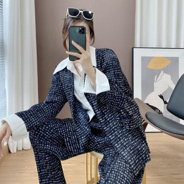 women's two piece pants 2022 spring suit jacket straight nine-point two-piece miyak fold fashion plus size casual printed, White
women's two piece pants 2022 spring suit jacket straight nine-point two-piece miyak fold fashion plus size casual printed, White