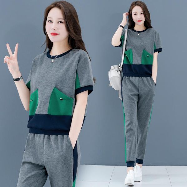 plus size tracksuits women clothing two piece set women's summer suit contrast tracksuit short sleeve ensemble femme survetement, Black
plus size tracksuits women clothing two piece set women's summer suit contrast tracksuit short sleeve ensemble femme survetement, Black