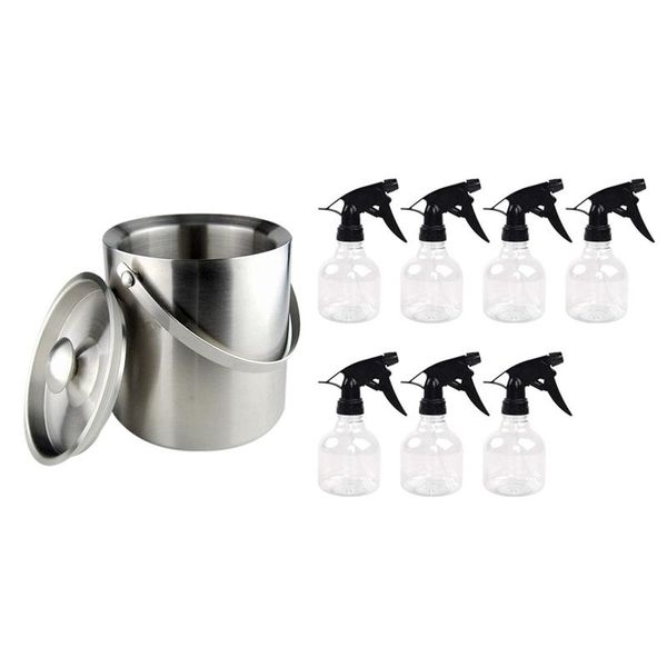 watering equipments 7pcs 8oz empty plastic spray bottles with black trigger sprayers & 1x stainless steel double-layer insulated ice bucket
watering equipments 7pcs 8oz empty plastic spray bottles with black trigger sprayers & 1x stainless steel double-layer insulated ice bucket