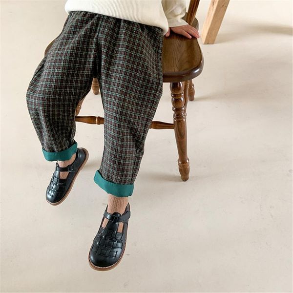 trousers korean style autumn winter boys fashion plaid casual pants 2-7 years children loose all-match patchwork, Blue 
trousers korean style autumn winter boys fashion plaid casual pants 2-7 years children loose all-match patchwork, Blue
