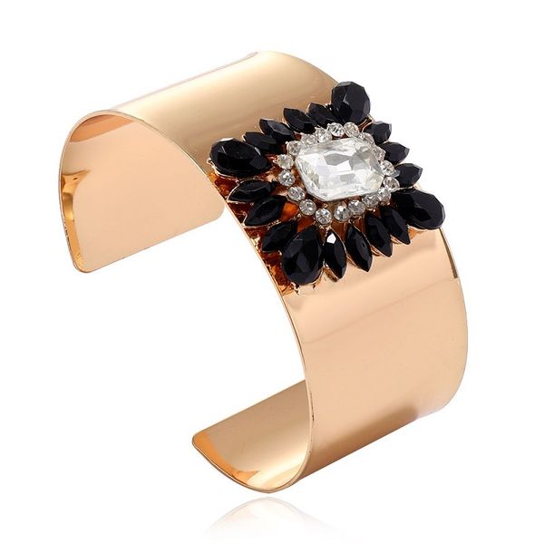 trendy cuban vintage punk crystal cuff bracelet bangle for women open creative geometric rhinestone bangles fashion jewelry, Black
trendy cuban vintage punk crystal cuff bracelet bangle for women open creative geometric rhinestone bangles fashion jewelry, Black
