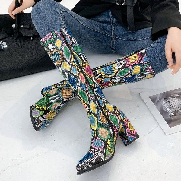 boots fashion snake print knee high autumn women square heel long zipper winter shoes big size 33-45, Black
boots fashion snake print knee high autumn women square heel long zipper winter shoes big size 33-45, Black