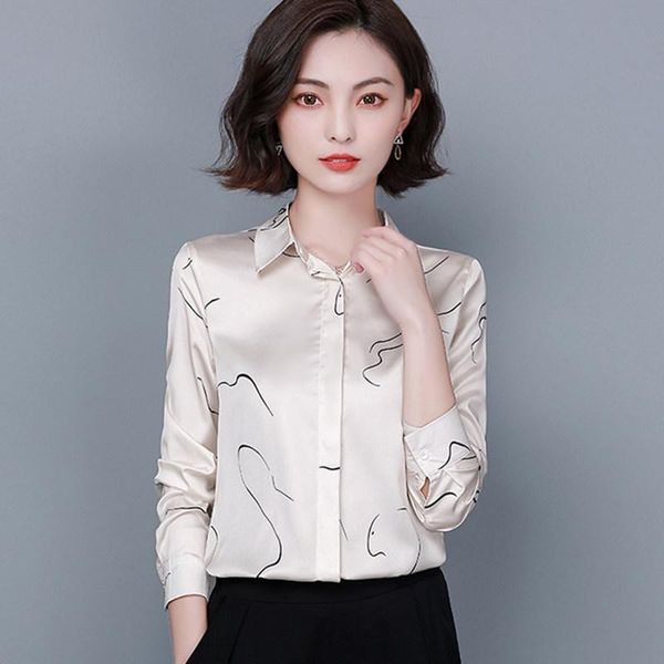women's blouses & shirts korean silk women long sleeve office lady striped shirt woman satin blouse blusas mujer de moda, White
women's blouses & shirts korean silk women long sleeve office lady striped shirt woman satin blouse blusas mujer de moda, White