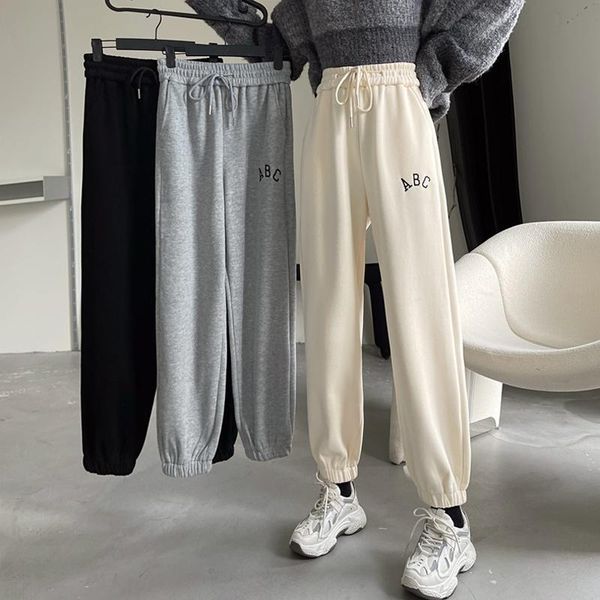 women's pants & capris 2021 autumn and winter loose thin plush warm guard letter embroidery leggings sports leisure trend, Black;white
women's pants & capris 2021 autumn and winter loose thin plush warm guard letter embroidery leggings sports leisure trend, Black;white