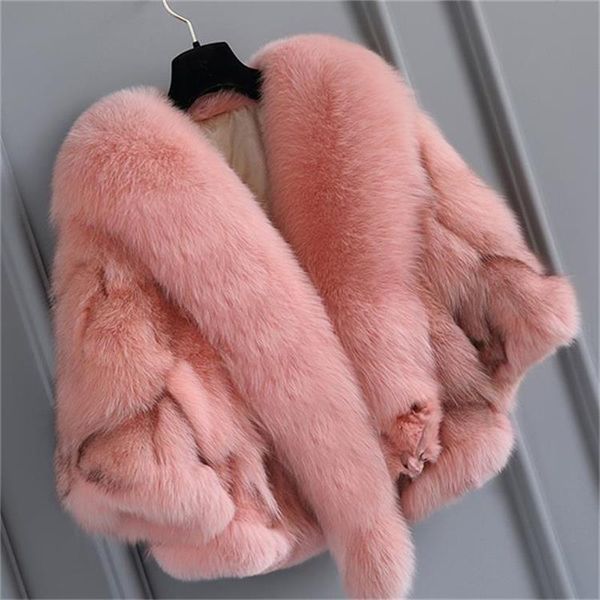 women's fur & faux winter real coat genuine natural short cape shawl for women outdoor luxury, Black