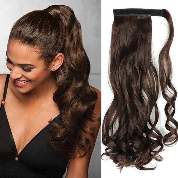 synthetic wigs werd long straight/curly clip in hair tail 24 inch 120g ponytail with hairpins, Black
synthetic wigs werd long straight/curly clip in hair tail 24 inch 120g ponytail with hairpins, Black