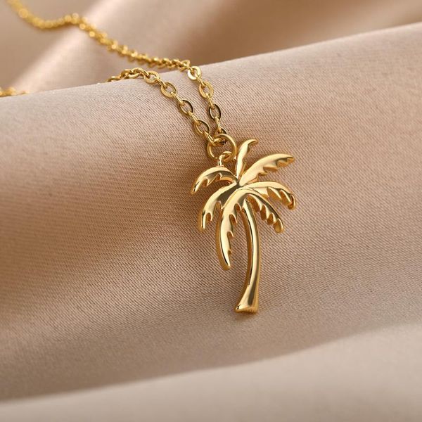 pendant necklaces stainless steel coconut tree pendent necklace for women gold silver color plant choker gothic aesthetic jewelry gift
pendant necklaces stainless steel coconut tree pendent necklace for women gold silver color plant choker gothic aesthetic jewelry gift