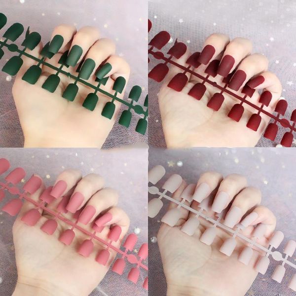 false nails 24pcs matte nail tips flate head coffin full cover acrylic fake tip diy beauty manicure tools accessories, Red;gold
false nails 24pcs matte nail tips flate head coffin full cover acrylic fake tip diy beauty manicure tools accessories, Red;gold