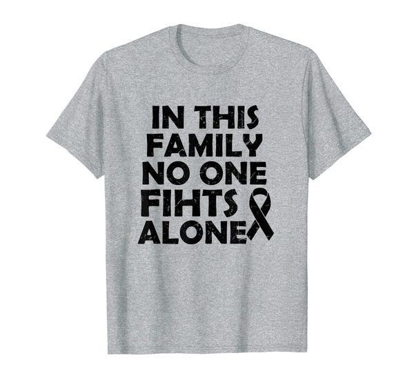 in this family no one fights alone shirt breast cancer gift, White;black