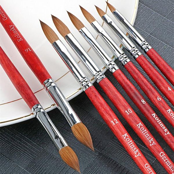 nail brushes kolinsky acrylic brush set wood handle art mink gel builder manicure drawing tools size 2-14 good quality, Yellow
nail brushes kolinsky acrylic brush set wood handle art mink gel builder manicure drawing tools size 2-14 good quality, Yellow