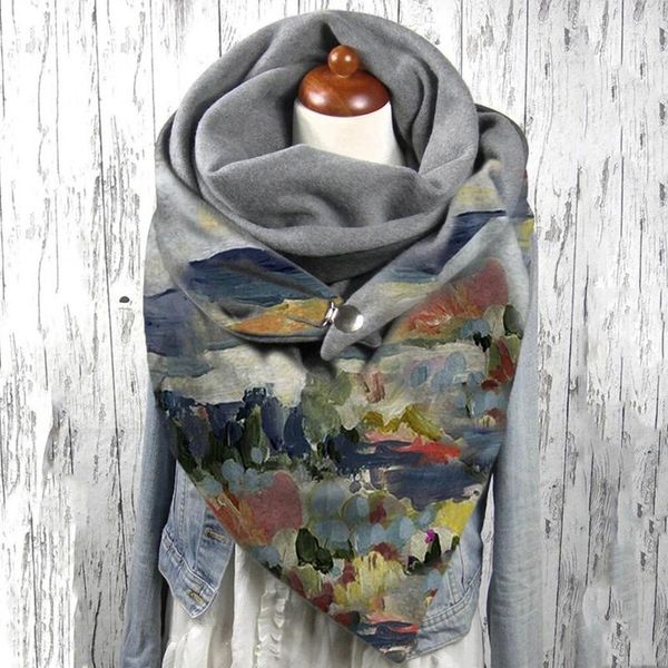 women winter retro designer scarf wraps solid metal button soft wrap casual warm scarves shawls british, Blue;gray
women winter retro designer scarf wraps solid metal button soft wrap casual warm scarves shawls british, Blue;gray
