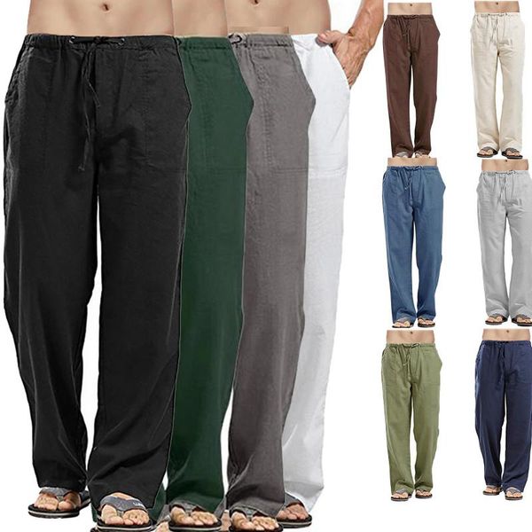 men's pants 2021 linen trousers for men wide cargo oversize plus size 5xl linens streetwear casual sports jogging clothing, Black
men's pants 2021 linen trousers for men wide cargo oversize plus size 5xl linens streetwear casual sports jogging clothing, Black