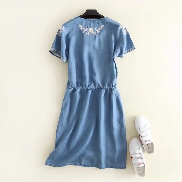 casual dresses the neck-embroidered drawstring jeans dressed summer's short cual sleeve denim up skinny retro blue girl midi u102, Black;gray
casual dresses the neck-embroidered drawstring jeans dressed summer's short cual sleeve denim up skinny retro blue girl midi u102, Black;gray
