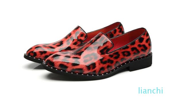 spring men dress shoes bright leather black loafers wedding shoes men shoes