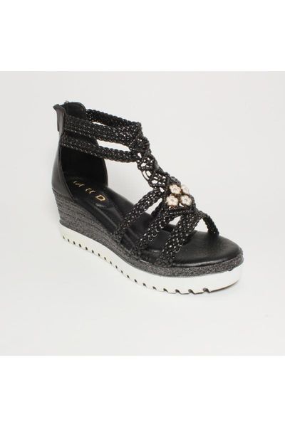 sandals female child black silver wedges incmd1506