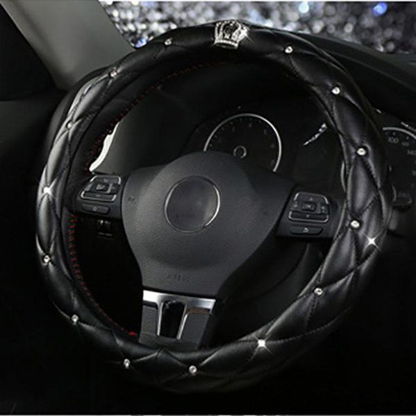 leather car steering wheel cover diamond blingbling universal crystal seat belt crown accessories black covers
leather car steering wheel cover diamond blingbling universal crystal seat belt crown accessories black covers
