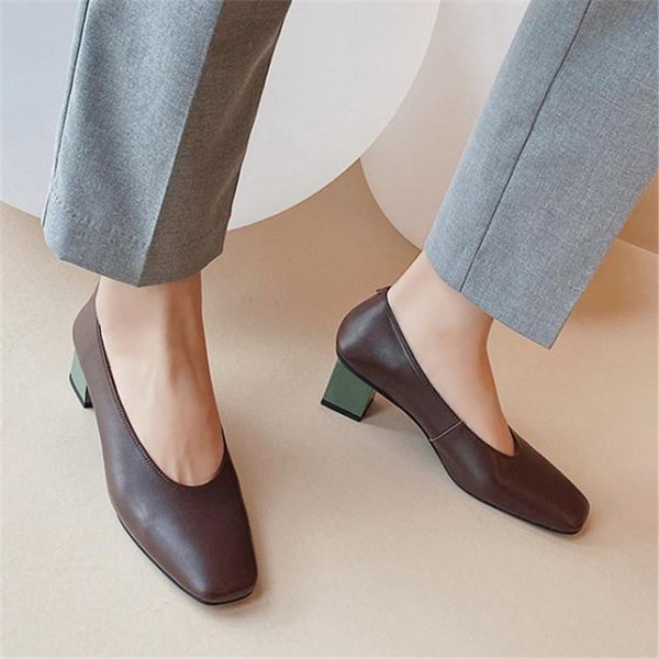 dress shoes pxelena luxury korean women grandma full genuine leather square block high heels shallow pumps office lady daily 40, Black
dress shoes pxelena luxury korean women grandma full genuine leather square block high heels shallow pumps office lady daily 40, Black