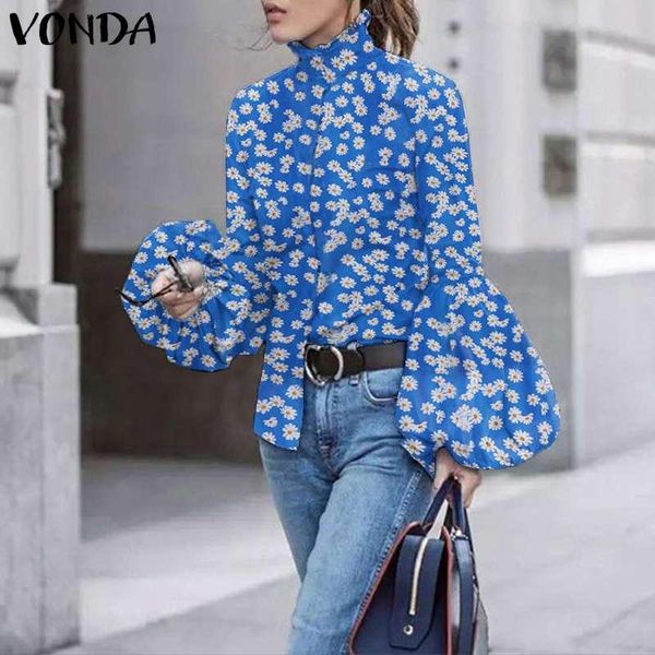 women's blouses & shirts vonda party 2021 women casual long lantern sleeve femme vintage printed bohemian blusas summer, White
women's blouses & shirts vonda party 2021 women casual long lantern sleeve femme vintage printed bohemian blusas summer, White