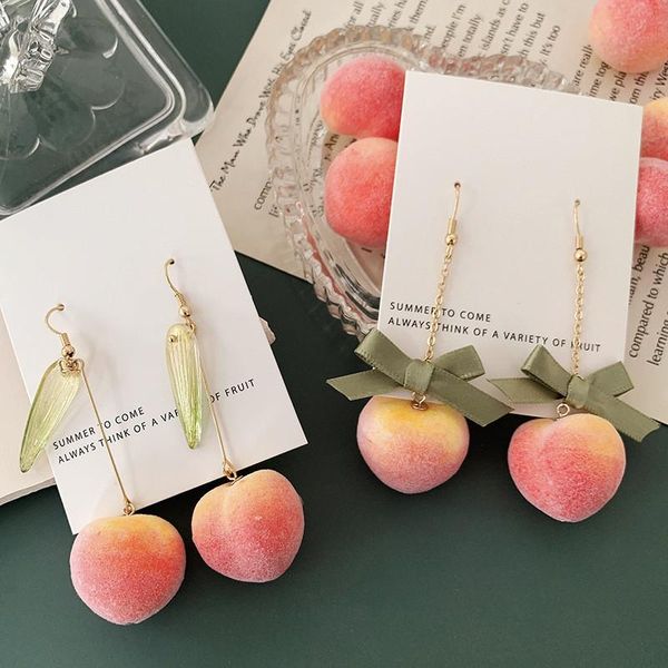 fashion peach pendant earrings for women girls cute simulation fruit charms stud ear jewelry party gifts dangle & chandelier, Silver
fashion peach pendant earrings for women girls cute simulation fruit charms stud ear jewelry party gifts dangle & chandelier, Silver