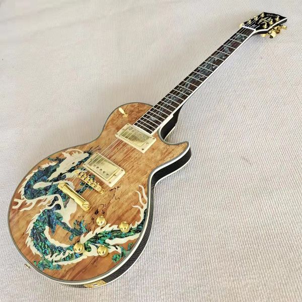 luxury lp electric guitar, color shell inlaid fingerboard, inlaid piano body, good timbre and feel, delivery to home.
luxury lp electric guitar, color shell inlaid fingerboard, inlaid piano body, good timbre and feel, delivery to home.