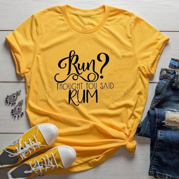 women's t-shirt 100% cotton t shirt run i thought you said rum letter print women short sleeve o neck loose tshirt summer causal tee, White
women's t-shirt 100% cotton t shirt run i thought you said rum letter print women short sleeve o neck loose tshirt summer causal tee, White