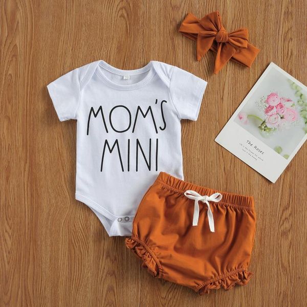 clothing sets 2021 mom's mini set for born baby girls summer bodysuit drawstring pp shorts hairband infant clothes suit outfit, White
clothing sets 2021 mom's mini set for born baby girls summer bodysuit drawstring pp shorts hairband infant clothes suit outfit, White