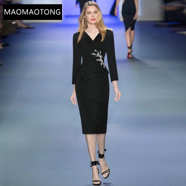 casual dresses fashion designer autumn slim midi pencil dress women's v-neck beading long sleeve office elegant black, Black;gray
casual dresses fashion designer autumn slim midi pencil dress women's v-neck beading long sleeve office elegant black, Black;gray