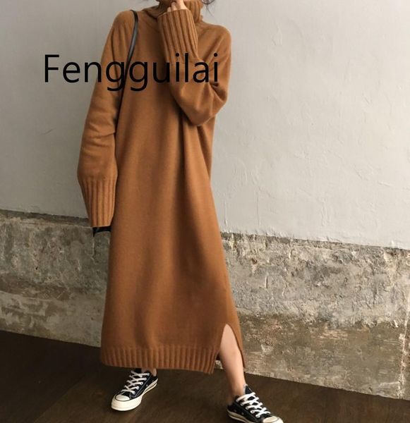 casual dresses women autumn winter turtleneck pullover sweater long knitted dress female sleeve vestido sarafan loose robe femme, Black;gray
casual dresses women autumn winter turtleneck pullover sweater long knitted dress female sleeve vestido sarafan loose robe femme, Black;gray