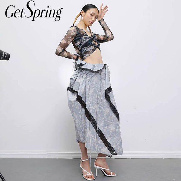 skirts getspring women skirt lace patchwork irregular pleated long drawstring high waist fashion asymmetrical 2021, Black
skirts getspring women skirt lace patchwork irregular pleated long drawstring high waist fashion asymmetrical 2021, Black