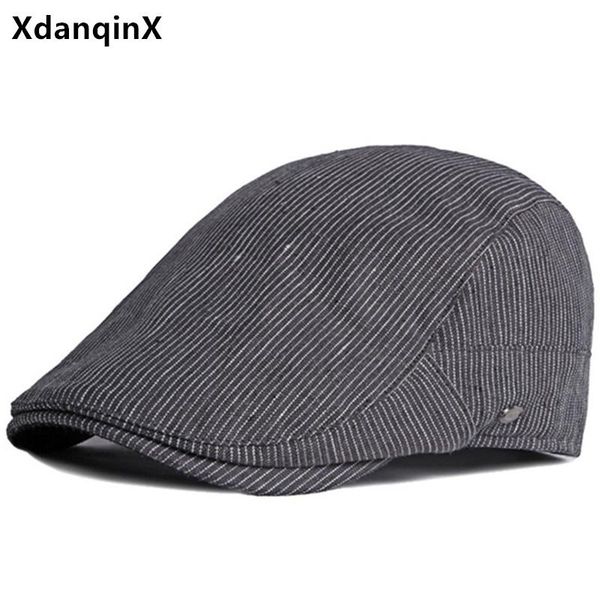 berets xdanqinx autumn men's cotton linen snapback cap british retro striped casual sports caps boinas male bone dad hats, Blue;gray
berets xdanqinx autumn men's cotton linen snapback cap british retro striped casual sports caps boinas male bone dad hats, Blue;gray