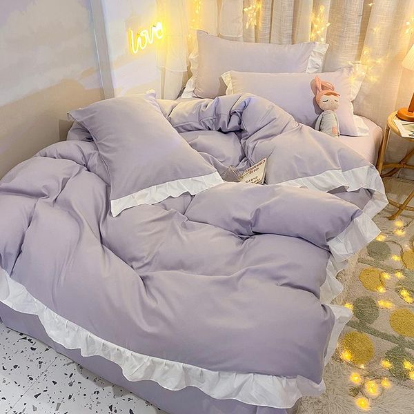 bedding sets 4 pcs sweet princess style linens ruffles set home bed linen girls duvet cover cute sheets bedspread pillow case
bedding sets 4 pcs sweet princess style linens ruffles set home bed linen girls duvet cover cute sheets bedspread pillow case