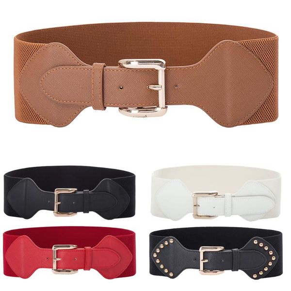 belts women ladies 7.5cm classic design solid elegant buckle stretchy elastic waist belt party wedding waistband, Black;brown
belts women ladies 7.5cm classic design solid elegant buckle stretchy elastic waist belt party wedding waistband, Black;brown