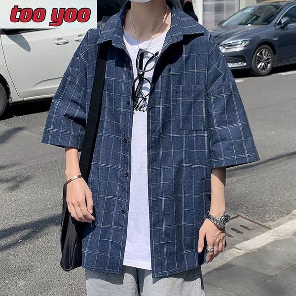summer men's short-sleeved shirt hong kong style japanese plaid coat loose casual half sleeves trendy clothes shirts, White;black
summer men's short-sleeved shirt hong kong style japanese plaid coat loose casual half sleeves trendy clothes shirts, White;black