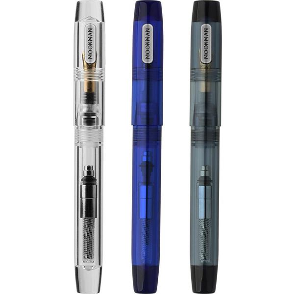 moonman c3 transparent large-capacity fountain pen eyedropper filling with a converter ef/f iraurita nib ink gift set pens
moonman c3 transparent large-capacity fountain pen eyedropper filling with a converter ef/f iraurita nib ink gift set pens