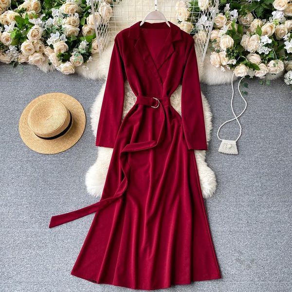 teeuiear vintage slim notched neck autumn bandage long dress party vestido de festa women elegant tunic office sleeve casual dresses, Black;gray
teeuiear vintage slim notched neck autumn bandage long dress party vestido de festa women elegant tunic office sleeve casual dresses, Black;gray
