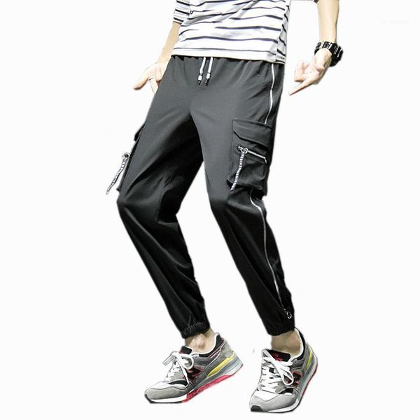 men's pants men hip hop cargo man solid overalls japanese streetwear joggers design harem male1, Black
men's pants men hip hop cargo man solid overalls japanese streetwear joggers design harem male1, Black