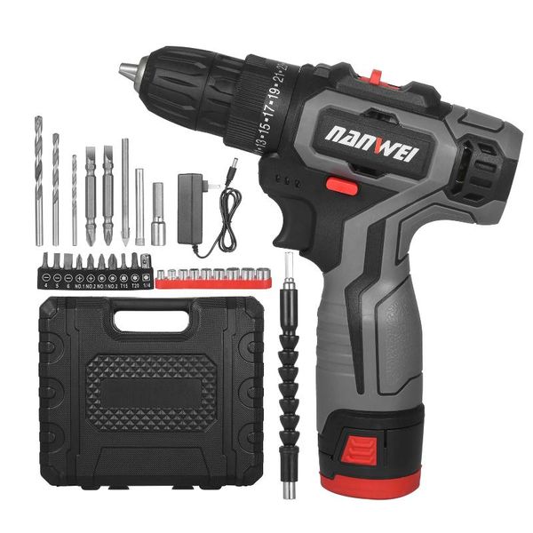 professiona electric drills 12v brushless drill cordless driver handheld portable power two-speed rechargeable with led light
professiona electric drills 12v brushless drill cordless driver handheld portable power two-speed rechargeable with led light