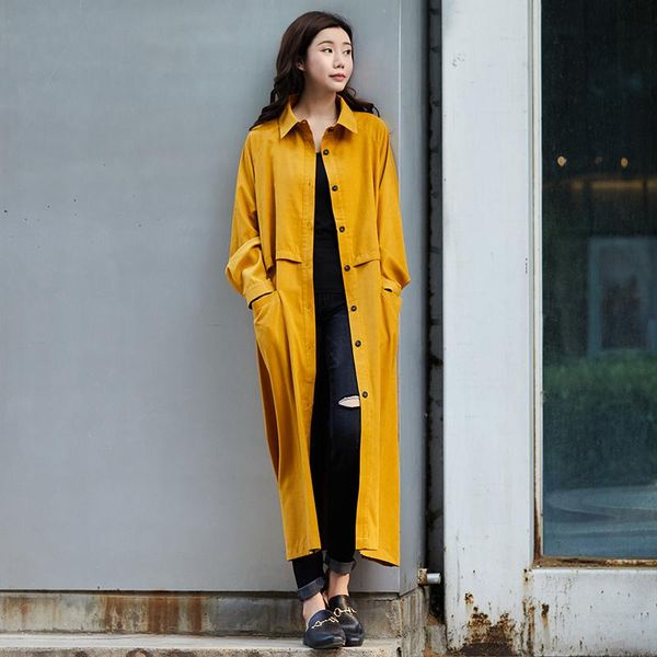 women's trench coats chic 2021 autumn women casual oversized thin coat jackets female loose long shirts dress outerwear overcoat m811, Tan;black
women's trench coats chic 2021 autumn women casual oversized thin coat jackets female loose long shirts dress outerwear overcoat m811, Tan;black