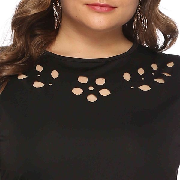 women's plus size large burnt out cut ba 0024
