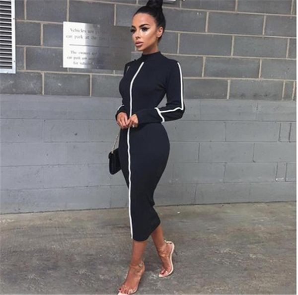 womens high neck skinny dress fashion trend long sleeve round neck women short skirts designer female autumn casual slim dresses, Black;gray
womens high neck skinny dress fashion trend long sleeve round neck women short skirts designer female autumn casual slim dresses, Black;gray