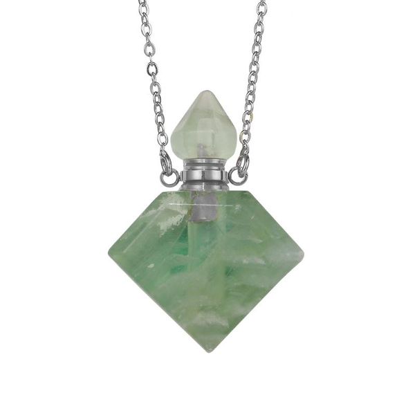 pendant necklaces shinygem 2021 jewelry crystal women necklace stainless steel metal chain gem essential oil perfume bottle, Silver
pendant necklaces shinygem 2021 jewelry crystal women necklace stainless steel metal chain gem essential oil perfume bottle, Silver