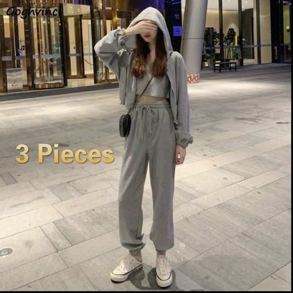 sets hooded zipper short women tracksuits style solid drawstring stretchy baggy casual straight trousers fashion 3 pieces trendy slim, Gray
sets hooded zipper short women tracksuits style solid drawstring stretchy baggy casual straight trousers fashion 3 pieces trendy slim, Gray